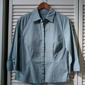 Gray button down dress shirt